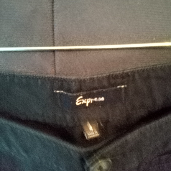 Y2K Express Black Linen Wide Leg Pants - Picture 3 of 5